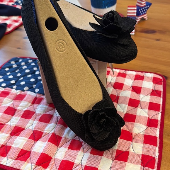 Rothy's Black Flats with Floral Accent - Picture 5 of 5